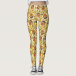 Ernie och Rubber Duckie Mönster Leggings<br><div class="desc">Den här söta mönster har Ernie och Rubber Duckie på gultens bakgrund. © 2021 Sesame Workshop. www.sesamestreet.org</div>