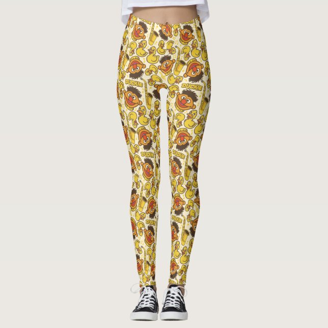 Ernie och Rubber Duckie Mönster Leggings (Framsida)