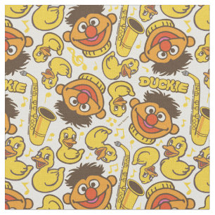 Ernie och Rubber Duckie Mönster Tyg