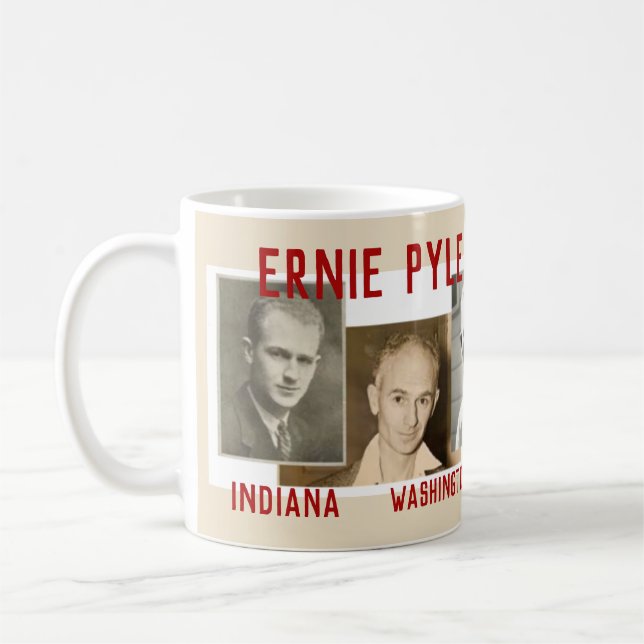 Ernie Pyle kaffemugg Indiana WWII (Vänster)