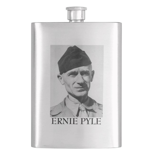 Ernie Pyle med beanie Flask Fickplunta (Framsidan)
