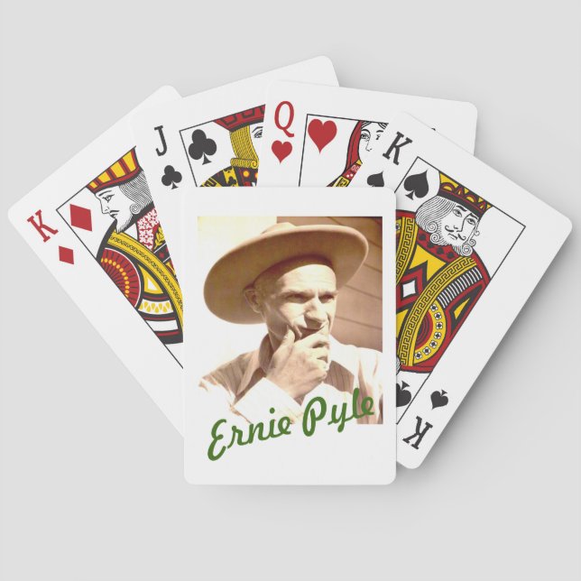 ERNIE PYLE PLAYING CARDS HAT CASINOKORT (Baksidan)