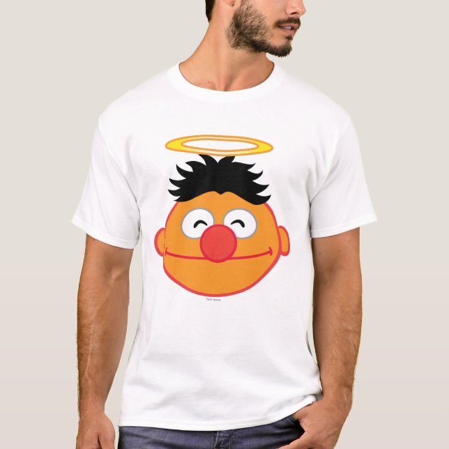 Ernie Smiling Ansikte med Halo T Shirt (Framsida)