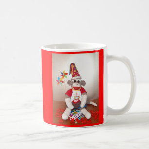 Ernie sock monkeygrattis på födelsedagenmuggen kaffemugg