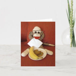 Ernie sock monkeymellanmål noterar kortet kort