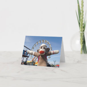 Ernie sock monkeypariserhjulen noterar kortet kort