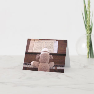 Ernie sock monkeypianokortet tack kort
