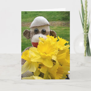 Ernie sock monkeytackkortet tack kort