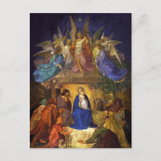 Ernst Deger "Birth of Kristus" - kort för flata hä (Framsida)