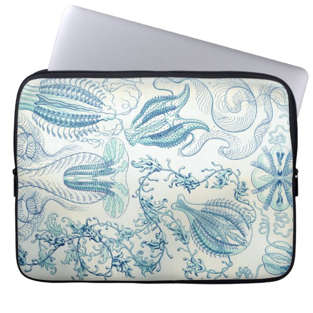 Ernst Haeckel Ctenophorae manet Laptop Sleeve (Framsidan)
