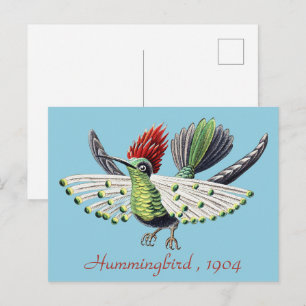 Ernst Haeckel Färgglad Kolibri Natur Konst Vykort