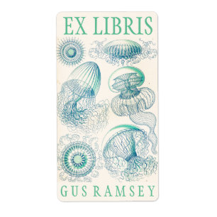 Ernst Haeckel Leptomedusa Bookplåtar Fraktsedel