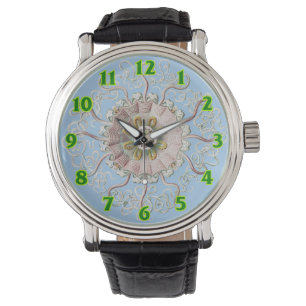 Ernst Haeckel Nausithoe Pink manet Medusa Armbandsur