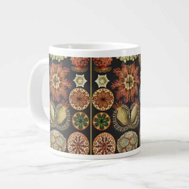 Ernst Haeckel Nautiskt Havsliv Konstcollage Jumbo Mugg (Framsida vänster)