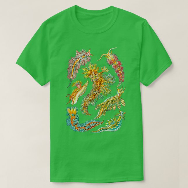 Ernst Haeckel Nudigren Sea Slugs T Shirt (Design framsida)