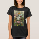 Ernst Haeckel Orchids, Vintage Rainforest Flowers T-shirt<br><div class="desc">Vintage illustrerar blommigtens botaniska utformning av Ernst Haeckel. En bukett av vackra tropiska orkidéblommor från regnskogarna. Bland de exotiska växter som finns finns Cymbidiums,  Oncidiums,  Odontolossumés,  Cattleyas.</div>