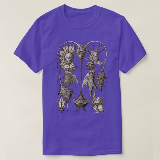 Ernst Haeckel Peridinea Plankton Wenge T Shirt (Design framsida)