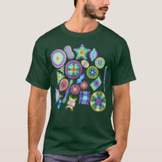 Ernst Haeckel Rainbow Diatoms Tossed T Shirt