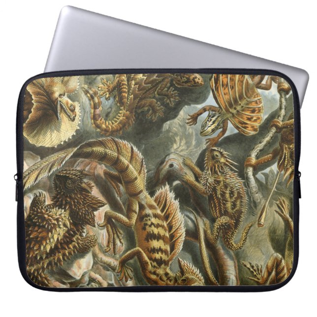 Ernst Haeckel traditionell illustration Lacertilia Laptop Fodral (Framsidan)