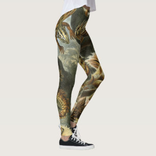 Ernst Haeckel traditionellillustration Lacertilia Leggings
