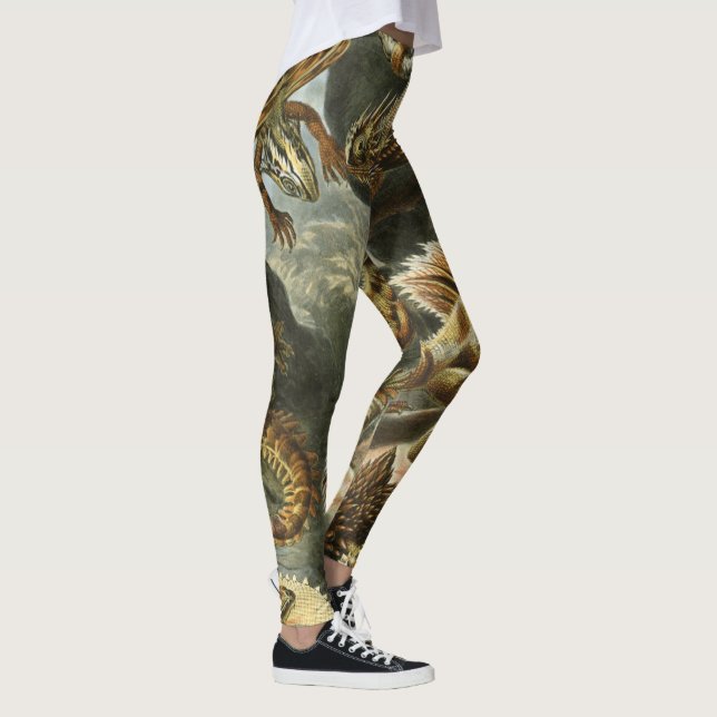 Ernst Haeckel traditionellillustration Lacertilia Leggings (Höger)