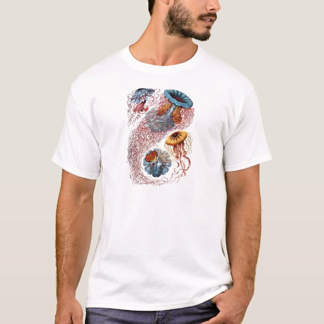Ernst Haeckels disko Medusae T Shirt (Framsida)