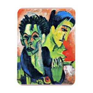 Ernst Kirchner - Dubbla Self-Porträtt Magnet