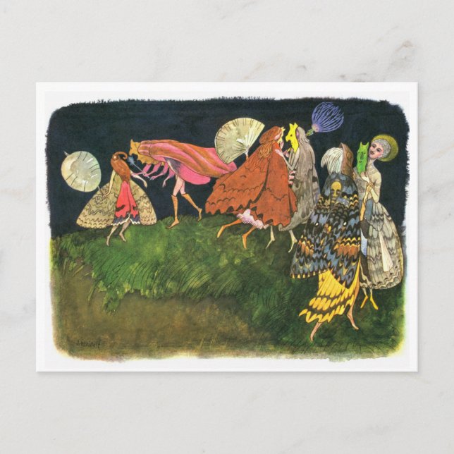 Ernst Kreidolf Thieves Flower Älvors Vykort (Framsida)