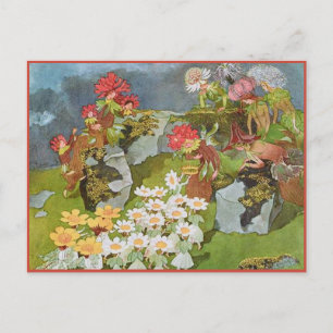 Ernst Kreidolf Vintage Alpine Flower Fairy Tale Vykort