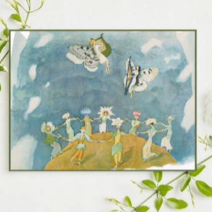 Ernst Kreidolf Vintage Alpine Flower Fairy Tale Vykort
