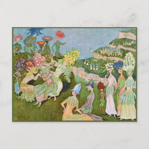Ernst Kreidolf Vintage Alpine Flower Fairy Tale Vykort