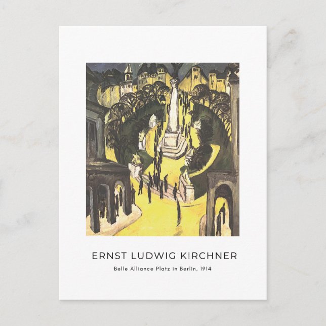 Ernst L. Kirchner - Belle Alliance Platz i Berlin Vykort (Framsida)