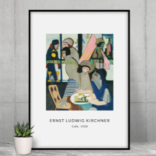Ernst L. Kirchner, Cafe - Colorful Modern Art Poster