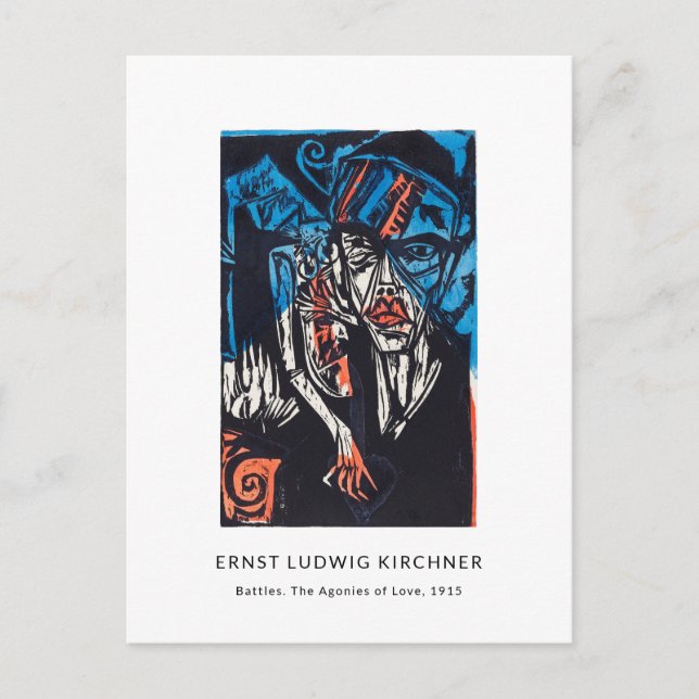 Ernst L. Kirchner - Snygg modern konst Vykort (Framsida)