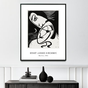 Ernst L. Kirchner - Snyggt Black&White Modern Art Poster
