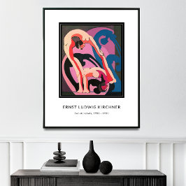 Ernst L. Kirchner - Två Acrobats, Modern Art Poster