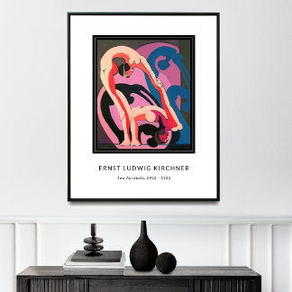 Ernst L. Kirchner - Två Acrobats, Modern Art Poster