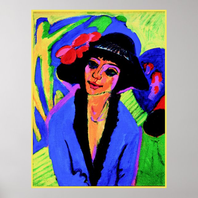 Ernst Ludwig Kirchner-målning, Porträtt i Gerda Poster (Framsidan)