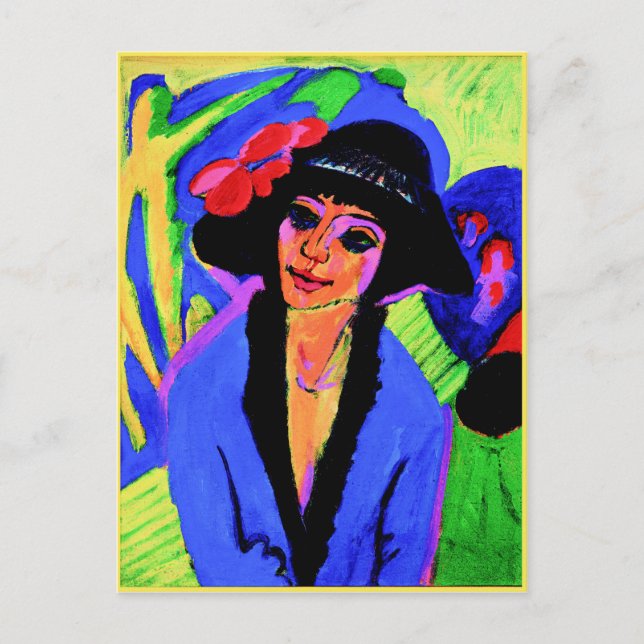 Ernst Ludwig Kirchner-målning, Porträtt i Gerda Vykort (Framsida)