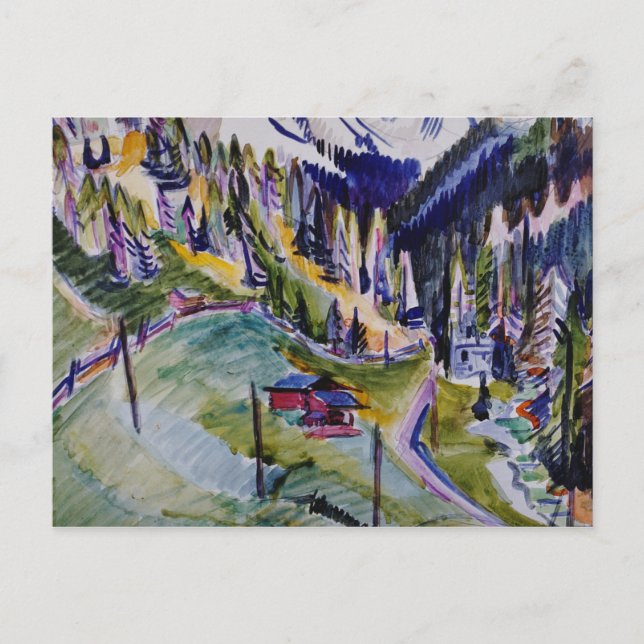 Ernst Ludwig Kirchner - Mountain Ligcape Vykort (Framsida)