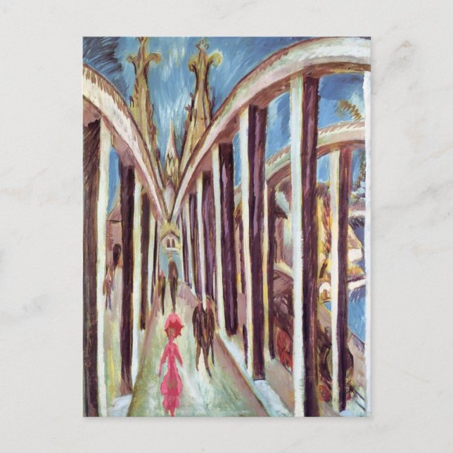 Ernst Ludwig Kirchner- Rhen-bron Vykort (Framsida)