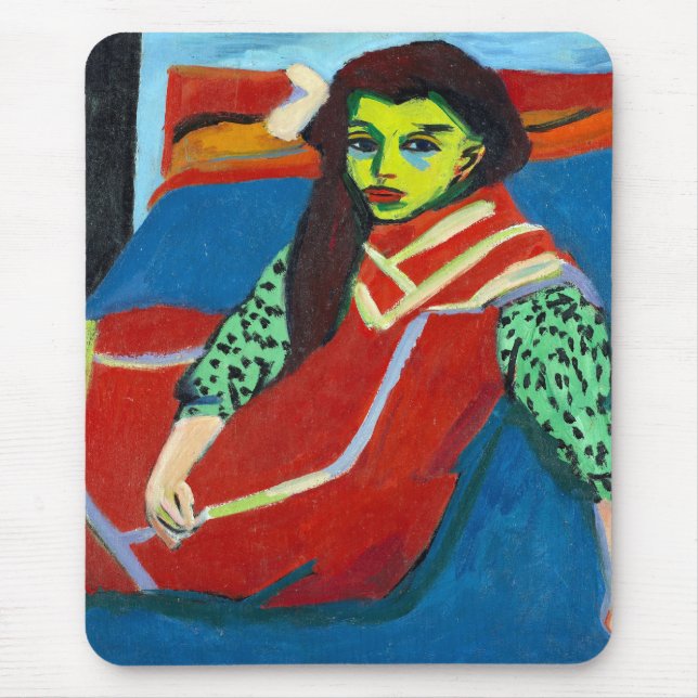 Ernst Ludwig Kirchner Seated Girl Fränzi Fehrmann Musmatta (Framsidan)