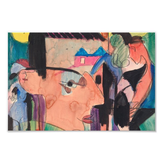 Ernst Ludwig Kirchner Self Portrait Fototryck (Framsidan)