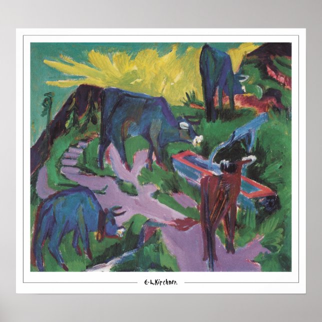Ernst Ludwig Kirchner Zedign Art Poster #6 (Framsidan)