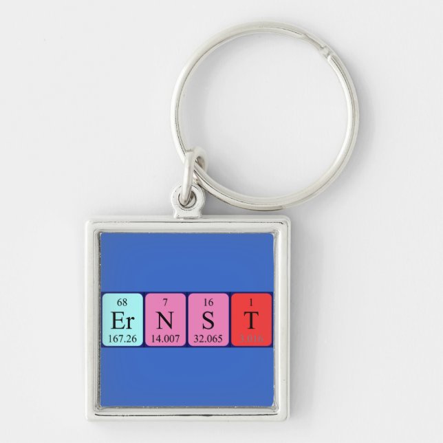 Ernst Periodisk bord namn nyckelring (Framsidan)