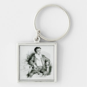 Ernst Theodor Amadeus Hoffmann Fyrkantig Silverfärgad Nyckelring