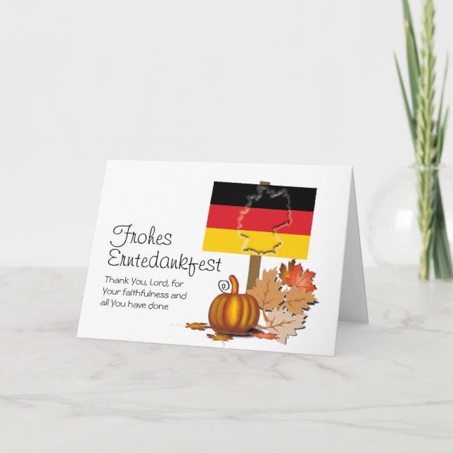 Erntedankfest | Tysk THANKSGIVING Helgkort (Framsida)