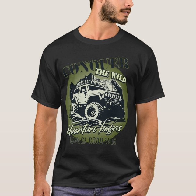 Erobra det vilda T-shirt - grön (Framsida)