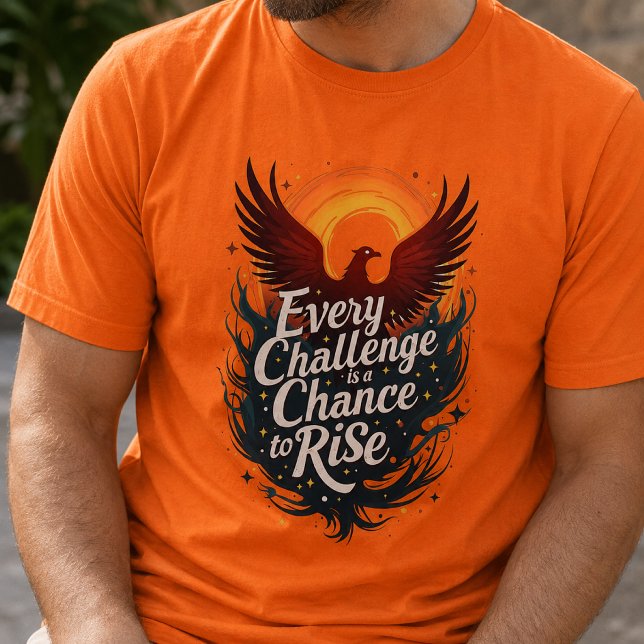 Erobra utmaningar, stig uppåt: Inspirerande T Shirt (Skapare uppladdad)