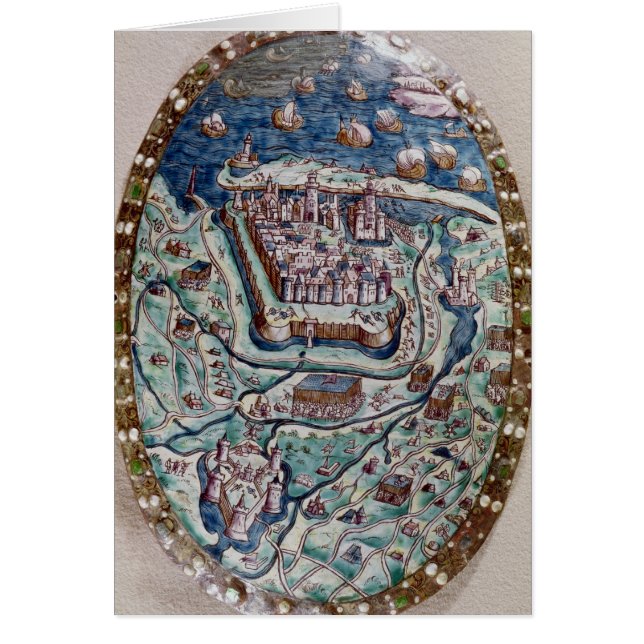 Erobringen av Calais av fransmännen 1558 Hälsningskort (Framsidan)
